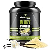 Whey Protein Pulver 1000g - leckeres Eiweißpulver für Proteinshakes, Kraftsport und Fitness - WPC cross flow mikrofiltiert CFM - Muskelaufbau Shake - Eiweißshake Vanille Milkshake