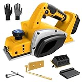 Akku-Hobel Kompatible mit 20V Battery, Professional Handhobel mit 82 mm Hobelbreite, bis 2 mm Spantiefe, für Holzarbeiten, Möbel und DIY-Projekte (ohne Akku und Ladegerät)
