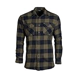 Mil-Tec Holzfällerhemd Herren leicht • Karohemd Herren aus 100 % Baumwolle • 2 Brusttaschen, gerader Schnitt • Freizeithemd Herren • Kariertes Hemd in Mehreren Farben & Größen