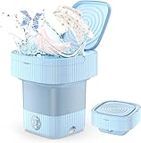 Mini Waschmaschine Faltbar, faltbare waschmaschine USB, 10 Liter waschmaschine camping, Mini-Waschmaschine für Babykleidung,Socken, reisewaschmaschine für Unterwäsche oder kleine Gegenstände,Blue