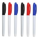 LAPYAPPE 6Stücke Abwischbare Whiteboard Marker Wiederverwendbare Marker Mit Feiner Spitze Für Schule Und Büro Und Je Stifte