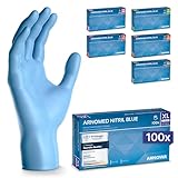 ARNOMED Nitril Einweghandschuhe 100 Stück/Box, XL, puderfreie & latexfreie Einmalhandschuhe, Blaue Nitrilhandschuhe, in Gr. XS, S, M, L, XL & XXL verfügbar