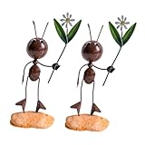TOYANDONA 2 STÜCK Handgefertigte Metall Ameisen Dekoration für Schreibtisch Wohnraum Büro Umweltfreundliche Beschichtung Einzigartige Tisch Autodekoration Skurrile Geschenkidee für
