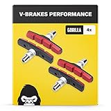 V-Brake Fahrrad Bremsbeläge 2 Paar 70mm Symmetrisch I Für Shimano UVM. I Hohe Bremsleistung I Langlebig & Passgenau I Für Fahrrad Bremse I Bremsklötze Fahrrad