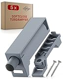 LouMaxx Softclose Türdämpfer 5er Set Schranktür Dämpfer in Grau – Softclose Türdämpfer Schrank zum einfachen Softclose nachrüsten von Schranktüren – für sanftes Schranktürschließen