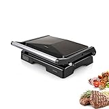 BLACK+DECKER BXGR1000E Kontaktgrill, 1000W, Kunststoff, Schwarz