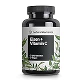 Eisen mit 40mg natürlichem Vitamin C – 240 vegane Eisentabletten – mit natürlichem Vitamin C aus Acerola – Chelat-Komplex (Eisenbisglycinat) – hochdosiert, ohne unnötige Zusätze
