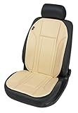 WALSER Auto-Sitzauflage Ravenna, Universaler Sitzaufleger-Auto, Auto-Schutzunterlage, PKW-Sitzschoner, Sitzauflger-Auto beige