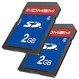 INDMEM SD Card 2GB 2 Packs Class 4 MLC Secure Digital Flash Memory Card Camera Card
