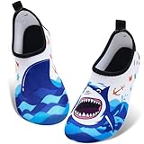 WAWSAM Kinder Strandschuhe Jungen Schwimmschuhe Aqua Schuhe (Blau, Kleinkind, 28, Numerisch (von/bis), EU Schuhgrößensystem, 29, M)