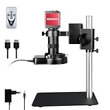 RUZIZAO Digitales Mikroskop, 13 Megapixel 1080P Industrie Mikroskop mit Metallfuß, HDMI/VGA, 130X HD Objektiv, 56 Einstellbare Ringlichter, Schweißen Elektronik Reparatur Microscope für Erwachsene