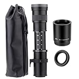 JINTU Teleobjektiv 420-1600mm, EF Objektiv für Canon DSLR, Manueller MF Zoom Objektiv für Canon 4000D 2000D 1500D 1300D 1200D 850D 800D 750D 600D 500D 250D 90D 5D, 6D, 7D,40D, 50D, 60D, 100D, 300D