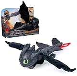 Dreamworks How to Train your Dragon, Plüsch-Drache Ohnezahn mit Gleit- und Grifffunktion, 30 cm lang, Spielzeug für Kinder ab 4 Jahren