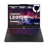 Lenovo Legion Pro 7 Gaming AI Laptop | 16' WQXGA OLED 240 Hz | NVIDIA GeForce RTX 5080 | AMD Ryzen 9 | 32GB RAM | 2TB SSD | Win11 | QWERTZ | RBG-beleuchtete Tastatur | 3 Monate GamePass