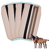 WSNDM 4PCS Mesh Pferdefliegenstiefel, Champagner Pferde-Leggings In Universalgröße, Feines Netzgewebe, Anti Mücken Feinmaschige Fliegengamaschen, Atmungsaktiv, Feinmaschig, Schützt Vor Beinermüdung