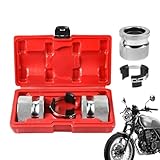 keloppasit Dichtungs Einbau Werkzeug,Gabeldichtungs Montage Set,Fahrwerk Werkzeugsatz Für Motorräder - Für Motorrad Geländemotorrad Werkstatt Garage Haus Outdoor
