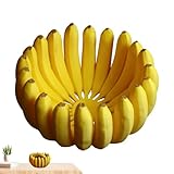Bananenschüssel, bedruckt, einzigartig, Bananen-Dish-Ornament, kreatives Obstmodell, dekorativer Tischständer, Simulierte Obstschale für Esszimmer, Büro, Innenbereich, Büro