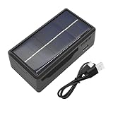 vdha Solar-Akkuladegerät, 2 Steckplätze, Akkuladegerät, Powerbank-Gehäuse, Lithium-Ladebank-Shell für 18650 21700