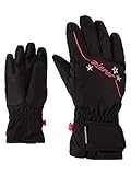 Ziener Mädchen LULA Ski-Handschuhe/Wintersport | wasserdicht atmungsaktiv, black, 5,5