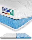 Premium Gelschaum-Topper 180x200 cm mit RG 50 - Hochwertiger Lyocell-Bezug - Antirutschfunktion - Umlaufendes Klimaband - Qualität Made in Germany - Gel-Topper 180 x 200
