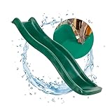 Spielturmking® Kinder Rutsche Outdoor Garten Spielgeräte, Stabile Wasserrutsche für Kinder, Alternative zu Indoor Spielgeräten, 1,75 Meter lang, Rutsche für Kinder, Rutsche für den Garten (Dunkelgrün)