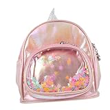 OUNONA Einhorn Rucksack Für Mädchen Pailletten Verstellbare Träger Langlebig Kindergarten Schulranzen Praktische Aufbewahrungstasche
