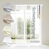 Rapid Teck Schiebevorhang Schiebegardine Weiß Transparent 60cm x 245cm Flächenvorhang Gardine