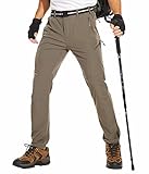 NATUVENIX Wanderhose Herren, Leichte Outdoor Hosen für Herren Wasserabweisend Trekkinghose Schnell Trocknende Reisenhose Männer Stretch Arbeitshose