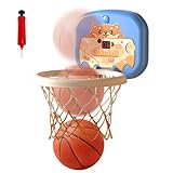 Nankoyal Mini Basketballkorb | Wandmontage Basketball Board Set | Wandmontierter interaktiver Ball Sportspielzeug mit Anzeigetafel für Kinderzimmer Schlafzimmer