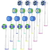 16er Aufsteckbürsten Kompatibel mit Oral B Elektrische Zahnbürste, 4er Precision, 4er Cross, 4er 3D Whitening und 4 Sensitive Clean