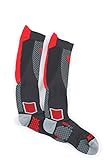 Dainese D-Core High Sock, Mehrfarbig (Schwarz/Rot), M (40-42)