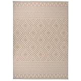 AJJHUUKI Decor-Rugs-Outdoor Flachgewebe-Teppich, 120 x 170 cm, Braun gestreift