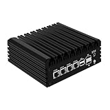SJRC i3 N355 Mini PC Win 11 Pro for Office/Home, Fanless Firewall Hardware with 4 x 2.5GbE i226V LAN, 32GB DDR5 2TB SSD OPNsense Router PC Dual M.2 NVMe Slots,USB C, 4K Display