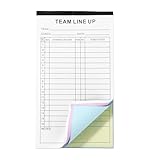 Fukaisu 120 Seiten mit Baseball/Softball Aufstellungskarten, 20,4 x 11,5 cm 4 Teilige Durchschlagkopie für 16 Spieler Kader Softball Baseball Schulspiel