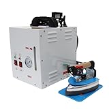 WUCIOA Industrielle Dampfbügelstation, Dampfbügelstation mit Manometer, 4 l Fassungsvermögen, Wasserstandsanzeige, einstellbare Dampfmenge, 1600 W elektrische Bügelstation für chemische Reinigung