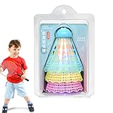 Badminton Leuchtend, 3 Stück im Dunkeln, Badmintonball, tragbar, für Garten, , Outdoor, Erwachsene, Kinder, Anfänger