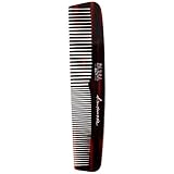 PARSA BEAUTY Haar-Kamm/Bartkamm 14 cm in Braun mit 2 Zahnungen fein & grob Handmade Made in Germany aus 100% recyceltem Kunststoff hergestellt