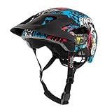 O'Neal Defender 2.0 Wild Fahrrad Helm All Mountain Bike Enduro MTB Magnet Verschluss, 0502-88, Schwarz, 54-58