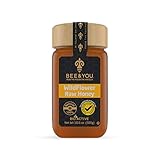 Bee and You Wildblumenhonig – roh, Wildhandwerk, Polyflora und unverarbeitet – reich an aktiven Enzymen – OU Koscher, Paleo, glutenfrei (300 g) (Wildblume)