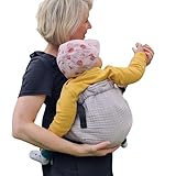 SCHMUSEWOLKE Sommer Hüfttrage aus Musselin SPEEDY - für Babys und Kleinkinder - ab 5 kg bis 20 kg - leicht und bequem - Bio-Baumwolle - Koala