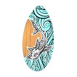 Perfeclan Skimboard Surfbrett Stehend Strandspielzeug Strand Sandbrett Holz Skimboard für Anfänger Jungen Mädchen Universal Kinder Teens, Sprühhai