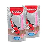 KI-JA-KO Baby Koi Futter für Jungkoi. Reich an Fisch- und Pflanzenproteinen für gesundes Wachstum. Pellets für Junge Koi, unterstützung Verdauung, Starke Farben – 1 kg / 2 mm (2×500 g)