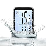 AMFUN Fahrradcomputer Kabellos, Fahrradcomputer mit Hintergrundbeleuchtetem Display, Automatischer Start/Stopp Fahrrad tacho kabellos, IPX6 wasserdichte Fahrradcomputer mit 24 Funktionen