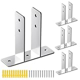 Urinal Mount Bracket, Toilet Screen Wall Holder, 3.98x3.58x1.26 inches 4-Piece Stall Accessories, Bathroom Fixture with Easy Installation, Restroom Bracket with Secure, Facility Hardware for Offices