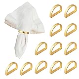 LUTER 12St Serviettenringe aus Metall, Elegante Serviettenschnallen Serviettenschnallen für Tischdekoration Valentinstag Ostern Hochzeit Weihnachten Abendessen Party (Gold), E01371
