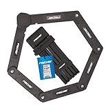 FISCHER Faltschloss PROTEC PLUS, Länge 85 cm, mit 3 Schlüsseln und Staubschutzkappe, aus Soft-Material, schwarz