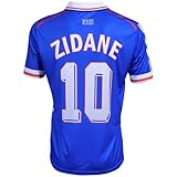 Heim Trikot Frankreich Zidane #10 Nostalgische Trikots Football Fußball Trikot Erwachsenengrößen(L,Zidane)