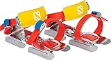 Nijdam verstellbare Kinder Rodel Gleitschuhe Gr. 24-34 rot
