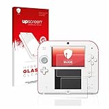 upscreen Schutzglas für Nintendo 2DS Schutzfolie, Glas-Folie [Klar, 9H Panzerschutz, Anti-Fingerprint]