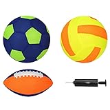 BEST SPORTING Ball I American Football I Neoprenball I Wasserball I Wasserball aufblasbar I Farbe:orange/gelb